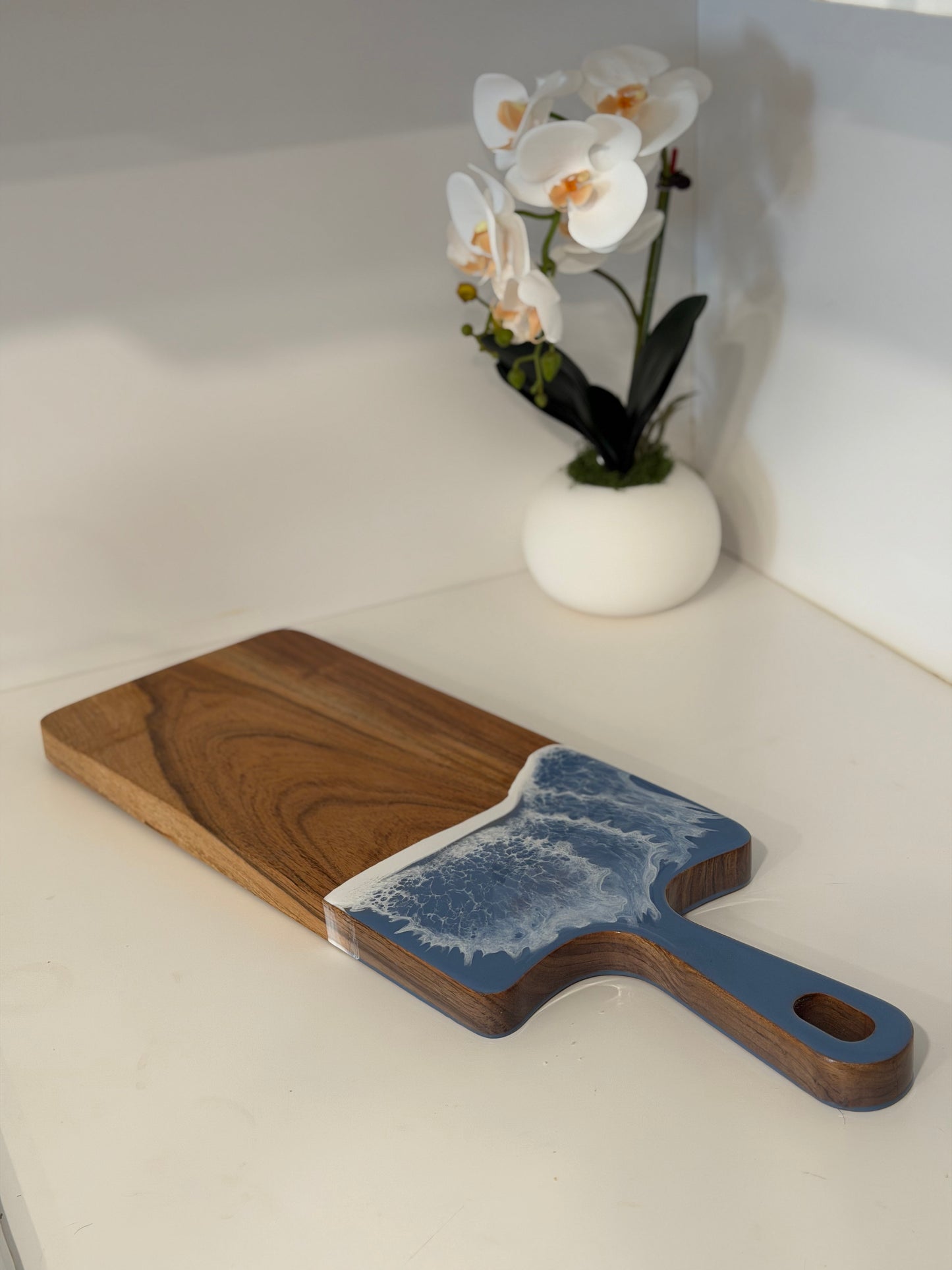 Large French Blue Ocean Wave Board