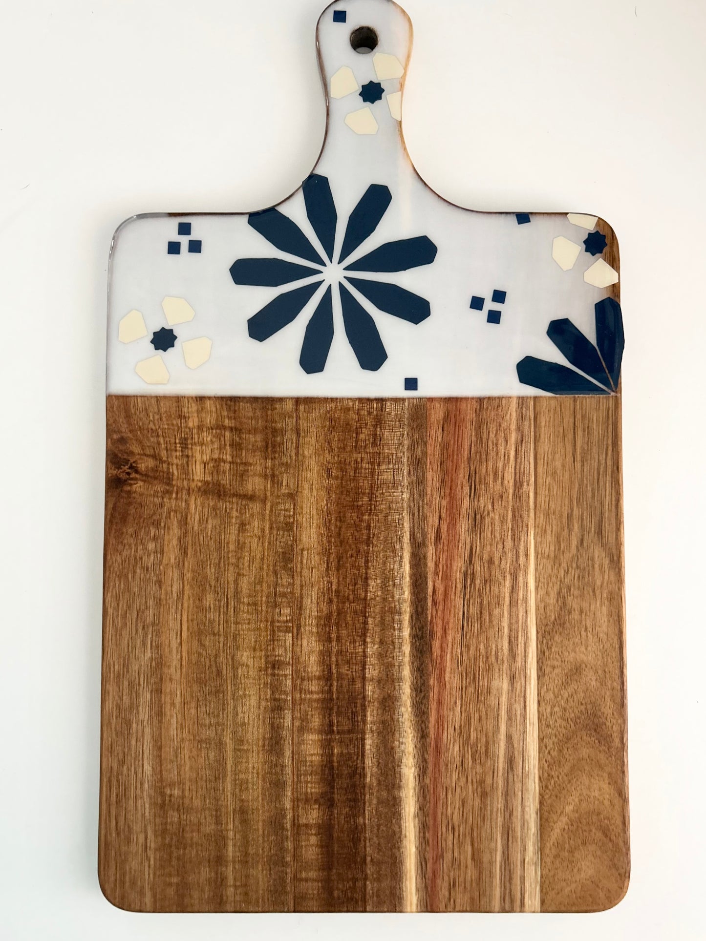 Navy Blue/Beige Mosaic Charcuterie Board