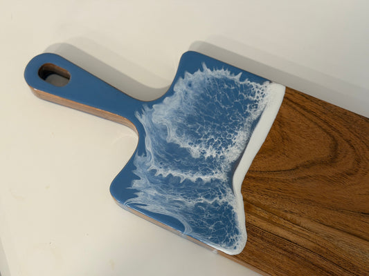 Large French Blue Ocean Wave Board