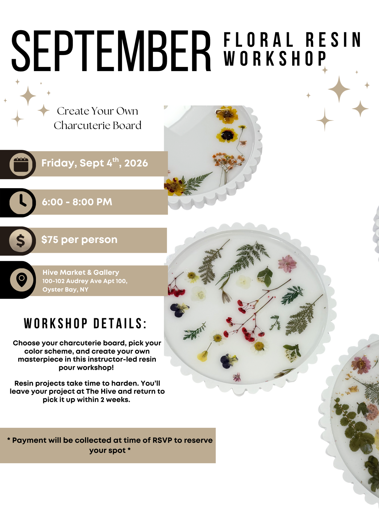 September 4th, 2026 - Floral Resin Workshop