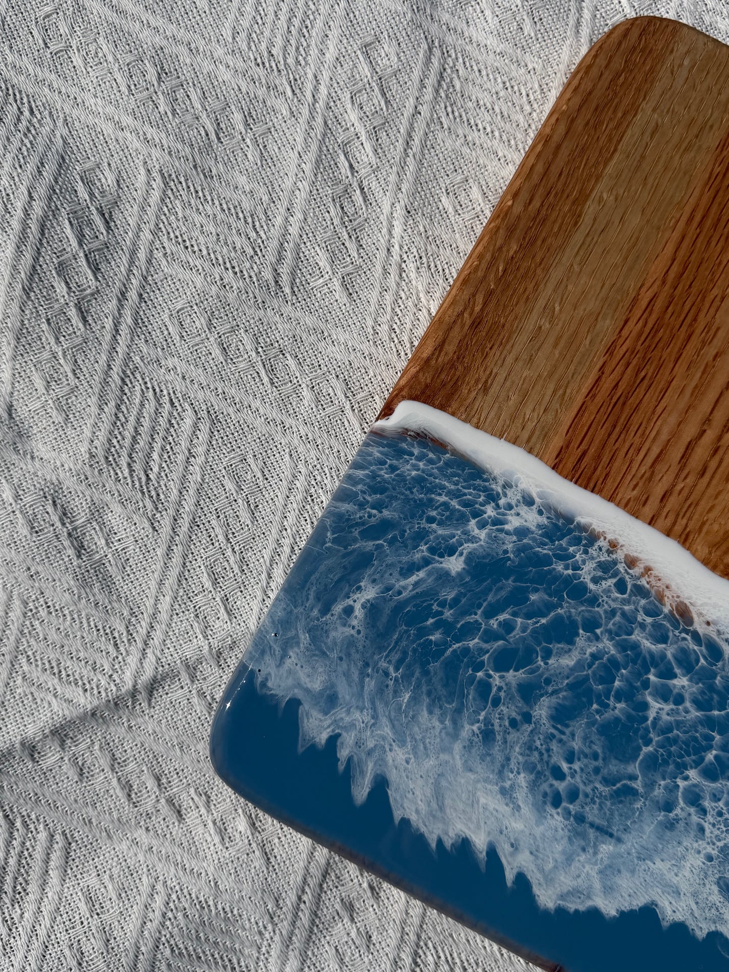Small French Blue Ocean Wave Board