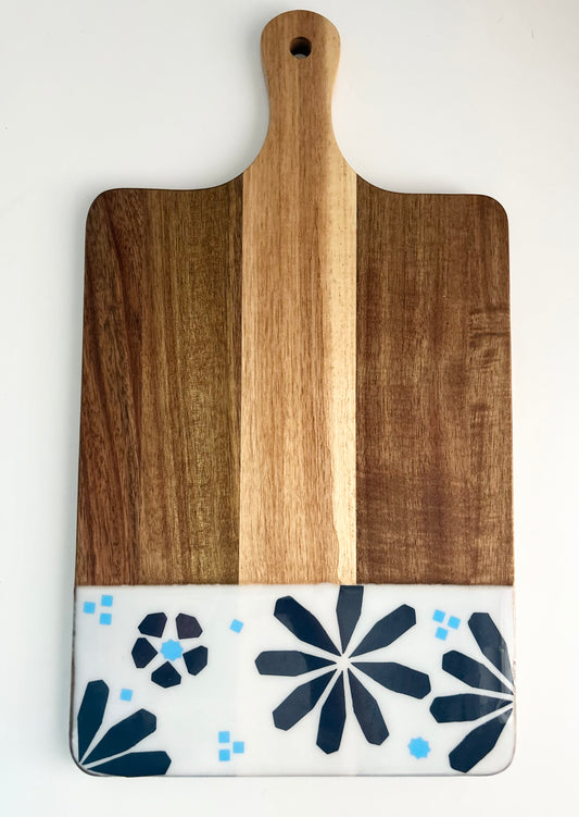Navy Blue Mosaic Charcuterie Board