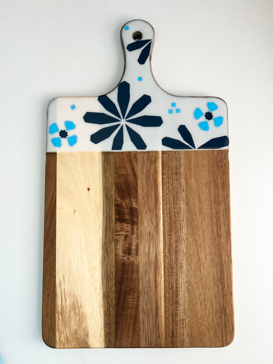 Navy Blue Mosaic Charcuterie Board