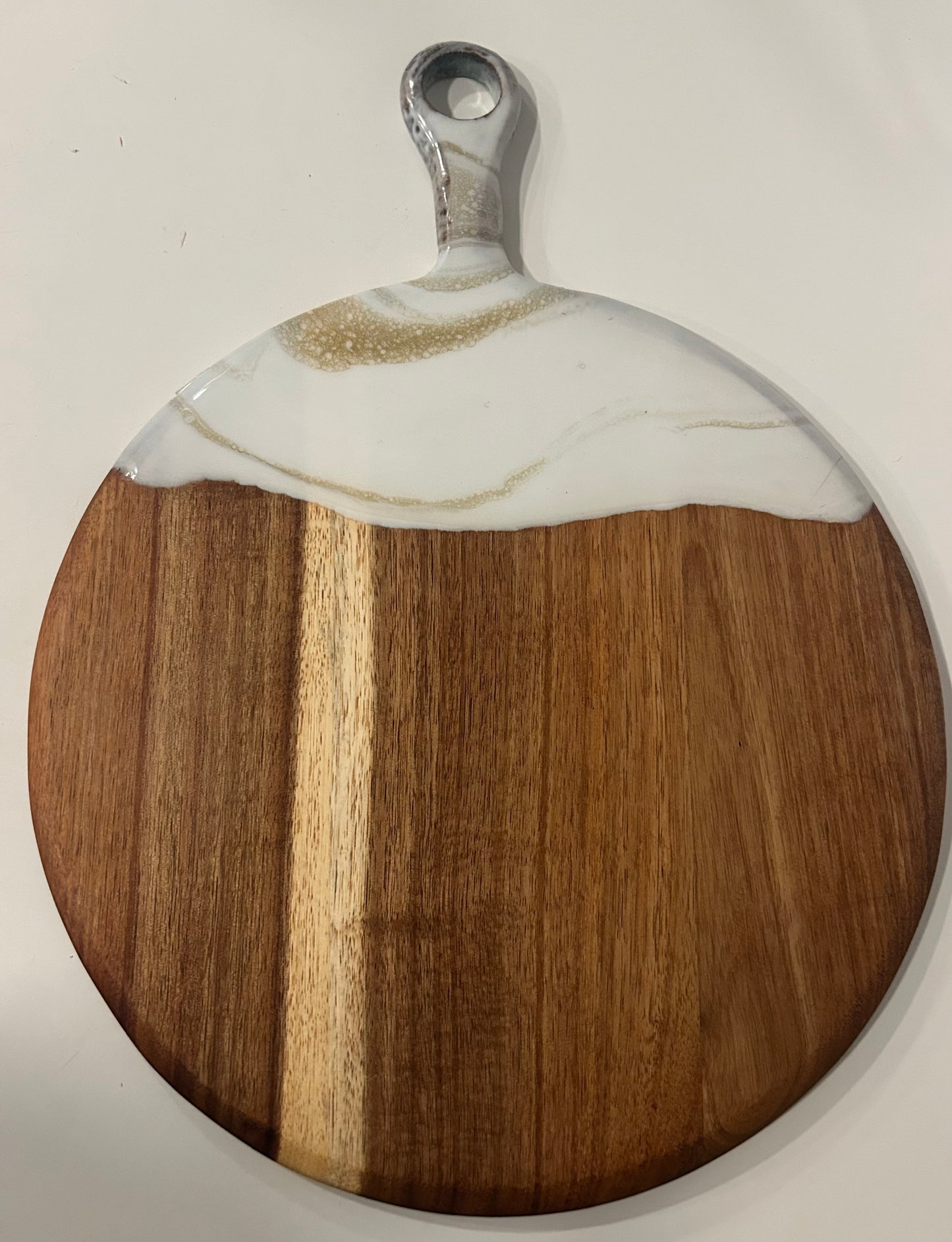 Medium Round - White/Gold