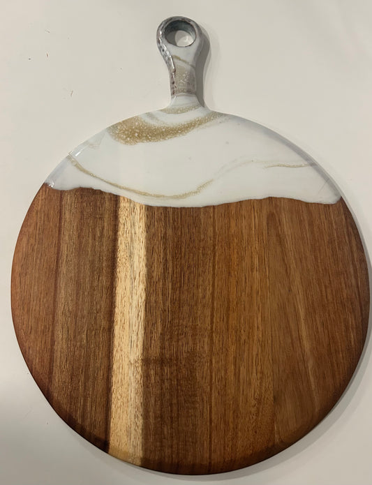 Medium Round - White/Gold